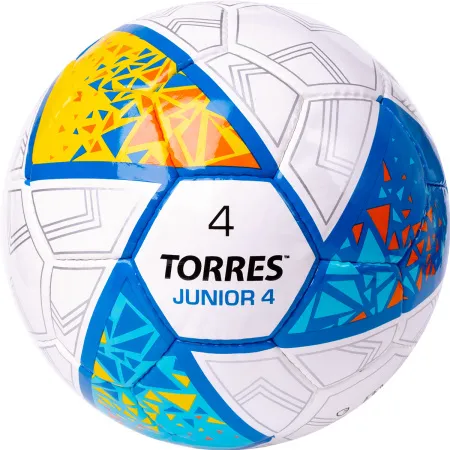 Мяч футб. TORRES Junior-4, F323804, р.4,глянц.ПУ, 4 сл, 32п, руч.сш, бел-жел-гол за 2&nbsp;070.60 ₽ купить в Магнитогорске