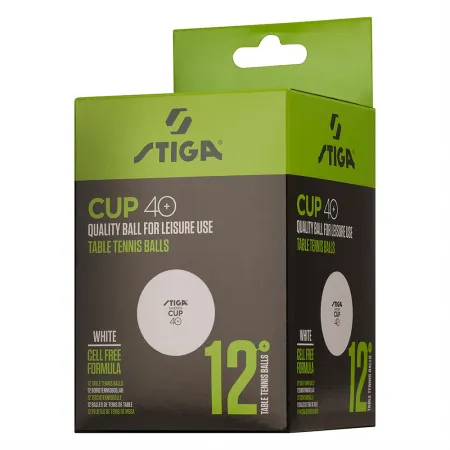 Мяч для наст. тенниса Stiga Cup ABS, 1110-2510-12, диам.40+мм, пластик, упак. 12 шт, белый за 1&nbsp;774.80 ₽ купить в Магнитогорске