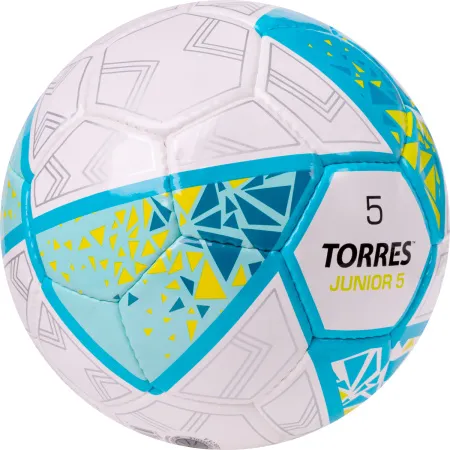 Мяч футб. TORRES Junior-5, F323805, р.5,глянц.ПУ,4 сл,32 п, руч.сш,бел-бирюзовый за 2&nbsp;070.60 ₽ купить в Магнитогорске