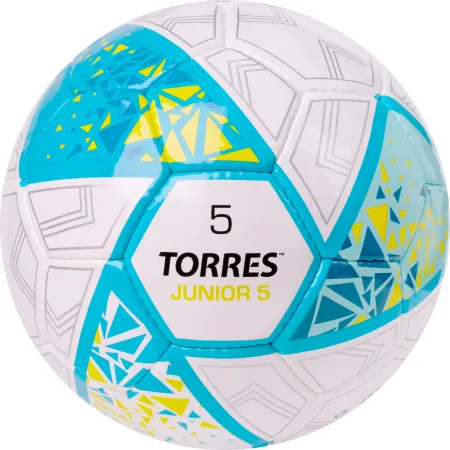 Мяч футб. TORRES Junior-5, F323805, р.5,глянц.ПУ,4 сл,32 п, руч.сш,бел-бирюзовый за 2&nbsp;070.60 ₽ купить в Магнитогорске