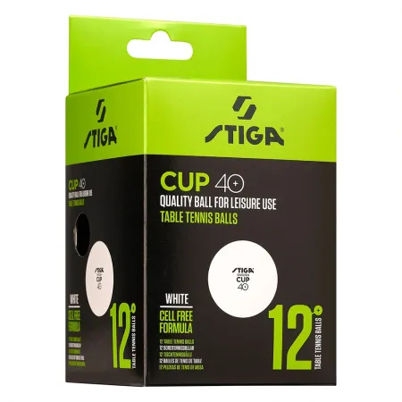 Мяч для наст. тенниса Stiga Cup ABS, 1110-2510-12, диам.40+мм, пластик, упак. 12 шт, белый за 1&nbsp;774.80 ₽ купить в Магнитогорске