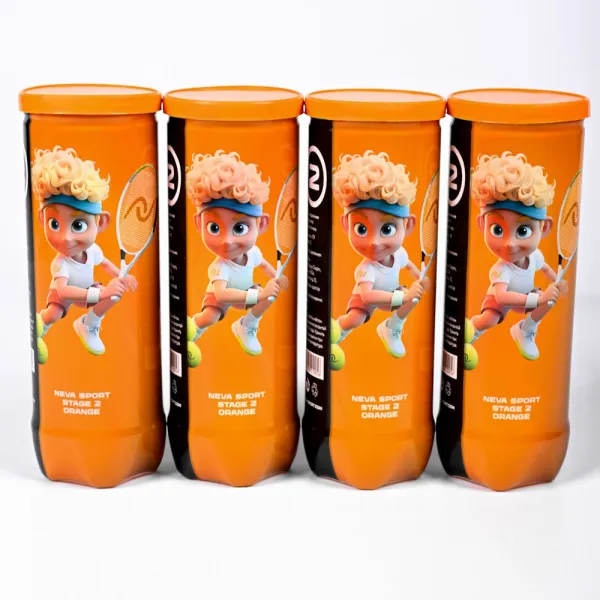Мяч теннисный детский NS Orange, 5021005, уп.3 шт, резина, шерть, нейлон, желто-оранжевый за 613.70 ₽ в Магнитогорске