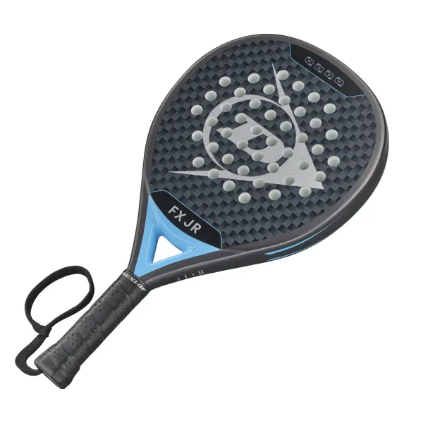 Ракетка для падела Dunlop FX Jr, 10370738, для юниоров, гибрид, графит, черно-голубой за 11&nbsp;019.40 ₽ в Магнитогорске