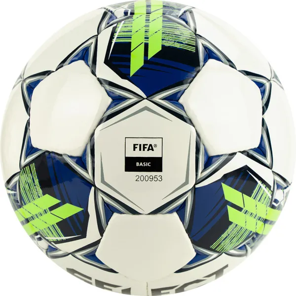 Мяч футзал. SELECT Futsal Master Shiny V22, 1043460004, р.4, Basic,32п, гл.ПУ, руч.сш,бел-син-зел за 7&nbsp;539.50 ₽ в Магнитогорске