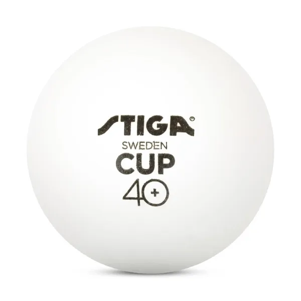 Мяч для наст. тенниса Stiga Cup ABS, 1110-2510-12, диам.40+мм, пластик, упак. 12 шт, белый за 1&nbsp;774.80 ₽ в Магнитогорске