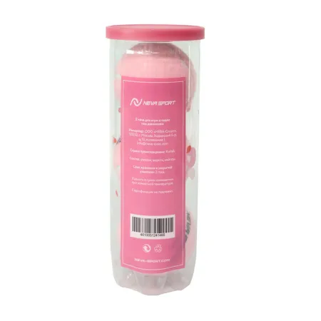 Мяч для падела NS Sakura, UAA2, уп.3 шт, сукно, нат.резина, розовый за 824.50 ₽ купить в Магнитогорске