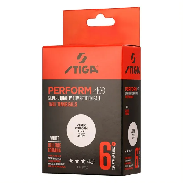 Мяч для наст. тенниса Stiga Perform 3***, 40+, 1113-2110-06, пластик, ITTF Appr., уп.6 шт, бел за 2&nbsp;121.60 ₽ в Магнитогорске
