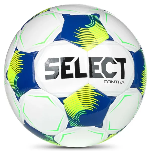 Мяч футб. SELECT Contra DB V26, 0853171012, р.3, 32 пан, ПУ, гибрид.сш,бело-желто-синий