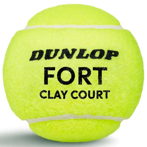 Мяч теннисный Dunlop Fort Clay Court 4B, 601613, уп.4 шт,одобр.ITF и FFT,сукно,нат.резина,желтый за 1&nbsp;812.20 ₽ в Магнитогорске