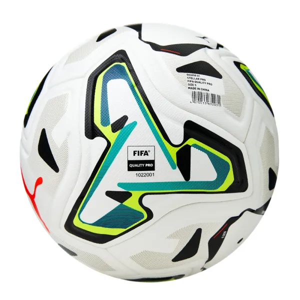 Мяч футб. PUMA Stellar Pro, 08505801, р.5, FIFA Quality Pro, 8пан, ПУ, термосш, бело-черно-салатовый