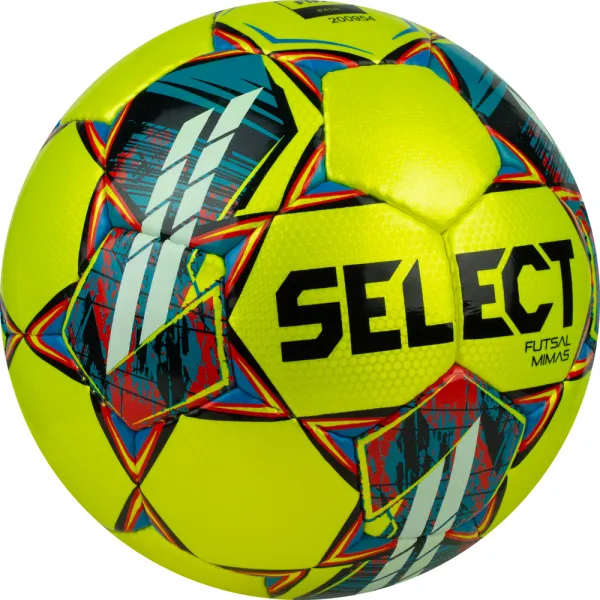 Мяч футзал. SELECT Futsal Mimas, 1053460550, р.4,FIFA Basic, 32 пан, гл.ПУ, руч.сш, жел-сине-красный за 6&nbsp;303.60 ₽ в Магнитогорске