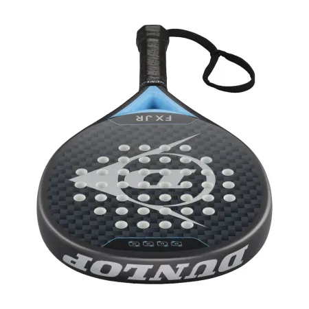 Ракетка для падела Dunlop FX Jr, 10370738, для юниоров, гибрид, графит, черно-голубой за 11&nbsp;019.40 ₽ купить в Магнитогорске