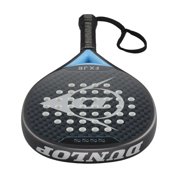 Ракетка для падела Dunlop FX Jr, 10370738, для юниоров, гибрид, графит, черно-голубой за 11&nbsp;019.40 ₽ в Магнитогорске
