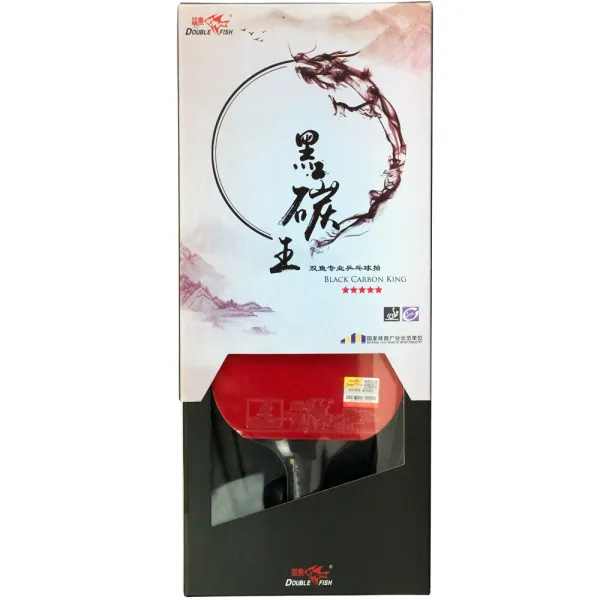 Ракетка для н/т DOUBLE FISH Black Carbon King Racket 5*****, для професс.,ITTF Appr.,накл.2,1,мм за 6&nbsp;434.50 ₽ в Магнитогорске