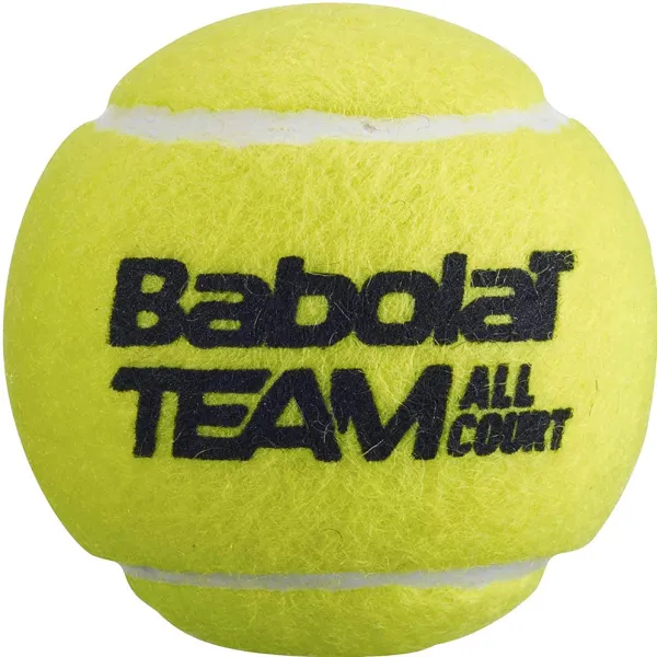 Мяч теннисный BABOLAT Team All Court,502081, уп.4 шт,одобр.ITF, сукно, нат.резина,желтый за 2&nbsp;385.10 ₽ в Магнитогорске