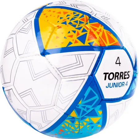 Мяч футб. TORRES Junior-4, F323804, р.4,глянц.ПУ, 4 сл, 32п, руч.сш, бел-жел-гол за 2&nbsp;070.60 ₽ купить в Магнитогорске