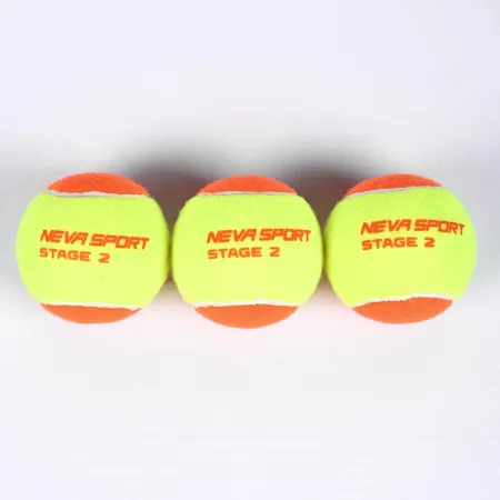 Мяч теннисный детский NS Orange, 5021005, уп.3 шт, резина, шерть, нейлон, желто-оранжевый за 613.70 ₽ купить в Магнитогорске