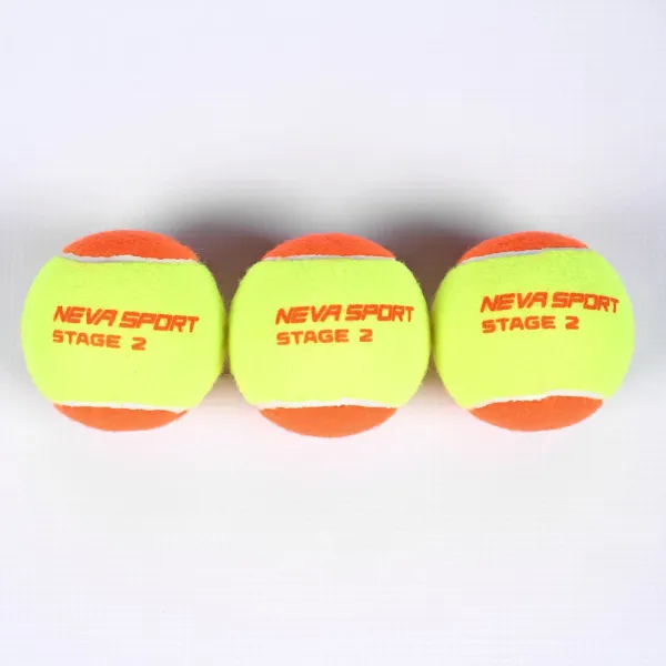 Мяч теннисный детский NS Orange, 5021005, уп.3 шт, резина, шерть, нейлон, желто-оранжевый за 613.70 ₽ в Магнитогорске