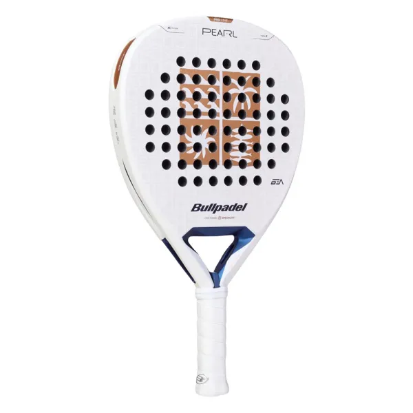 Ракетка для падела BULLPADEL Pearl 27, 497249, для проф-в, стекловолокно,карбон, бело-золотистый за 44&nbsp;319 ₽ в Магнитогорске