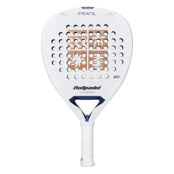 Ракетка для падела BULLPADEL Pearl 27, 497249, для проф-в, стекловолокно,карбон, бело-золотистый за 44&nbsp;319 ₽ в Магнитогорске
