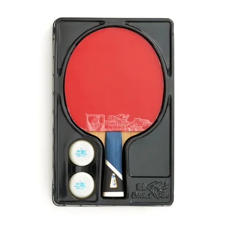 Ракетка для н/т DOUBLE FISH 5A+C, для продвин, ITTF Appr, накл. 2,1 мм, конич. ручка+ 2 мяча V40+мм за 2&nbsp;779.50 ₽ купить в Магнитогорске