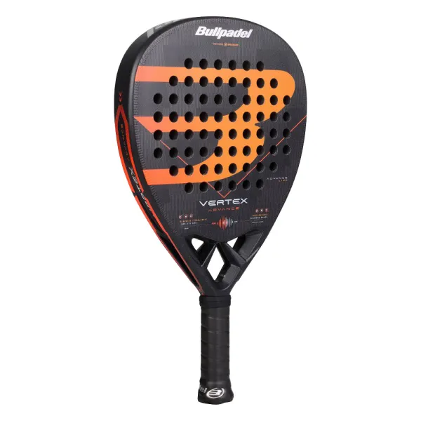 Ракетка для падела BULLPADEL Vertex Advance, 494414, для проф. и любителей, карбон, черно-оранжевый за 21&nbsp;559.40 ₽ в Магнитогорске
